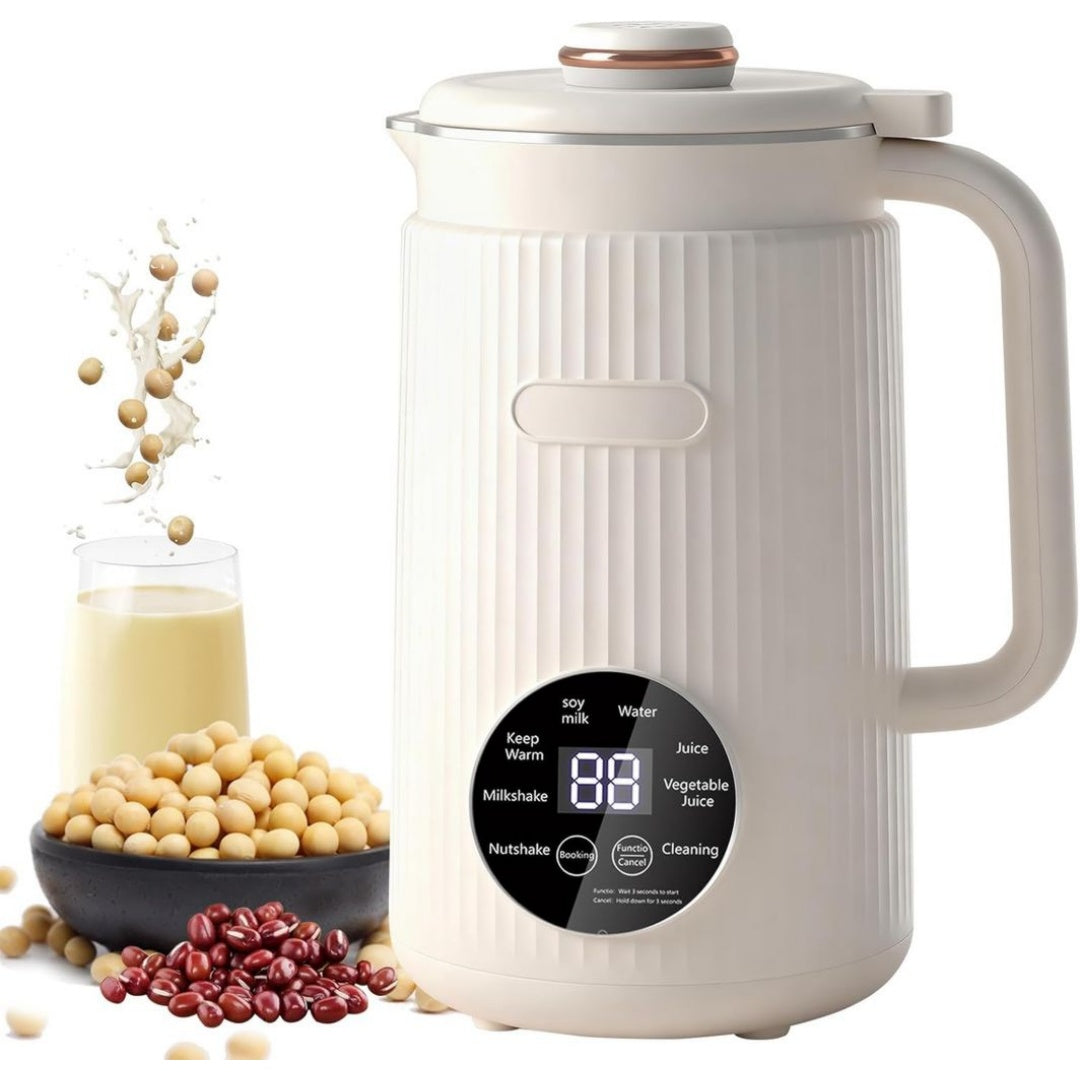 Blender chauffant et machine a soupe en aluminium 0.8 l 1500 w blanc