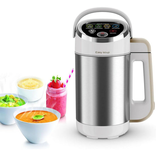 Blender chauffant et machine a soupe 1500 w en aluminium 0.8 l blanc