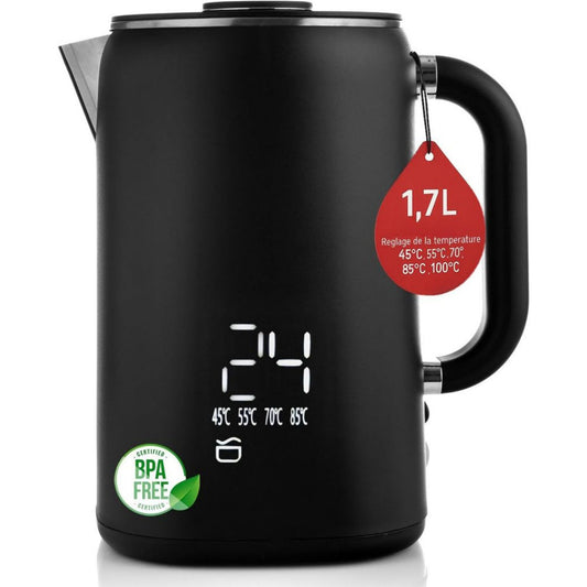 Bouilloire electrique en plastique alimentaire 1500 w 0.8 l noir