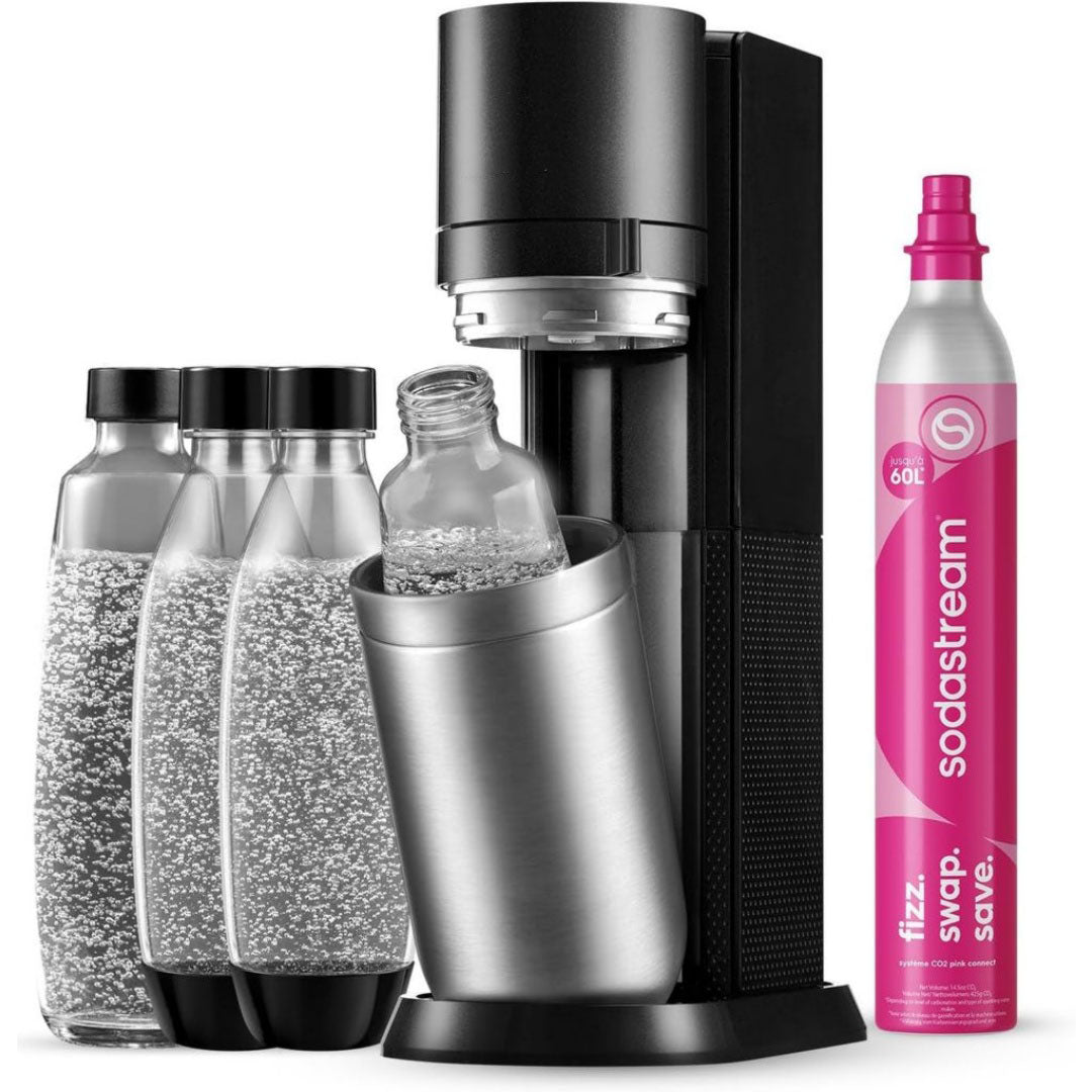 Machine a eau petillante et soda noir en aluminium 1500 w 3 l