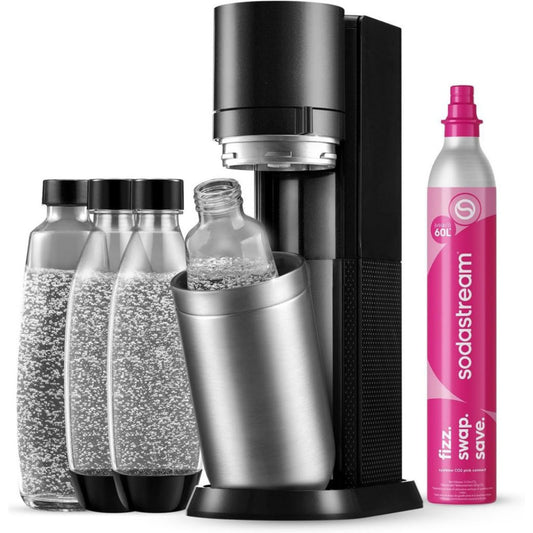 Machine a eau petillante et soda noir en aluminium 1500 w 3 l