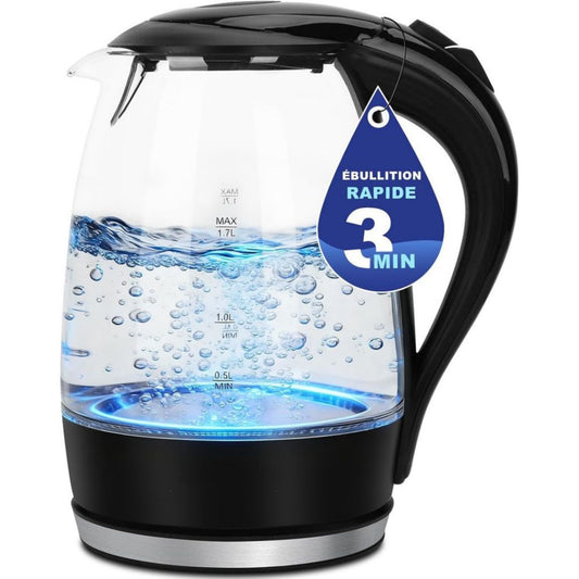 Bouilloire electrique 1 l en bambou 2000 w