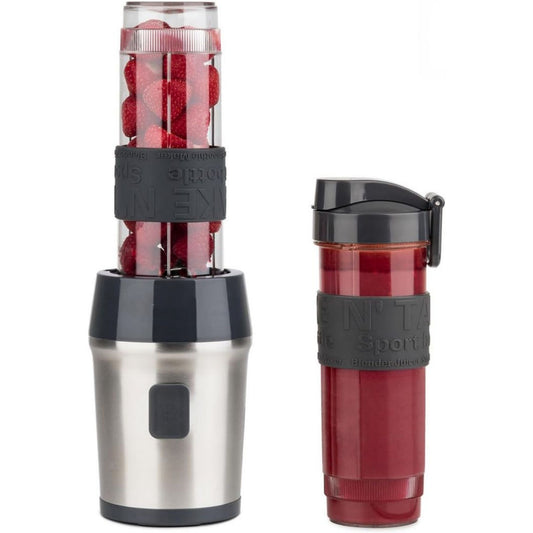 Mini-blender 2000 w en bambou 1 l noir