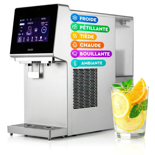 Distributeur d'eau chaude 3 l en verre trempe 1500 w bleu